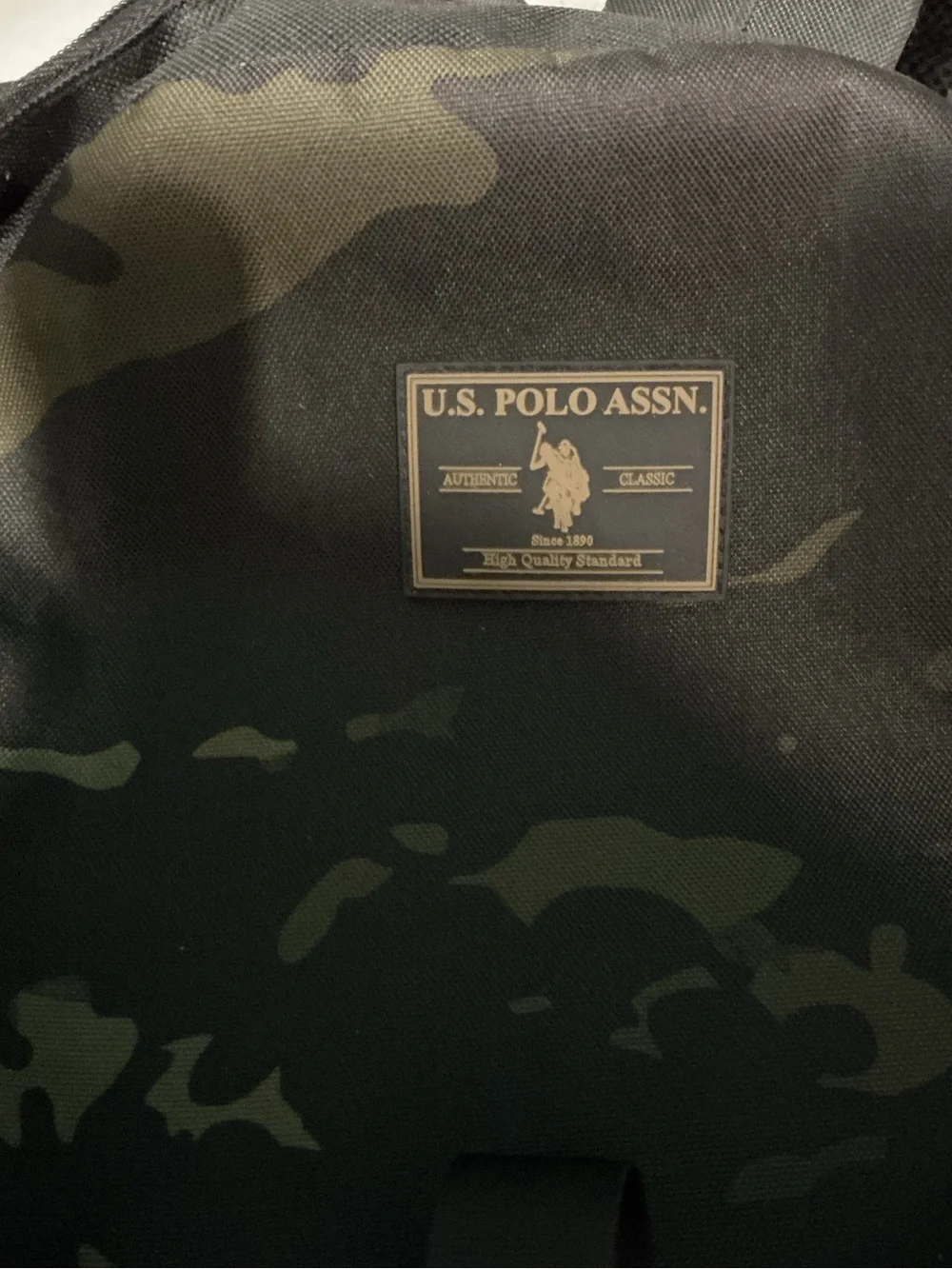 US Polo Assn.Green Camouflaged Backpack